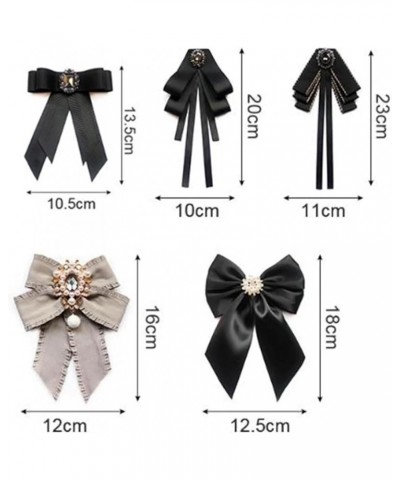 Women's Unisex Bow Tie Brooch Ladies Pearl Crystal Pendant Lapel Pin Shirt Tie Bow Tie Suit Accessories One size 19 $25.32 Br...