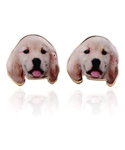 Golden Labrador Retriever Puppy Dog Stud Earrings Enamel From the Ginger Lyne Collection $10.70 Earrings