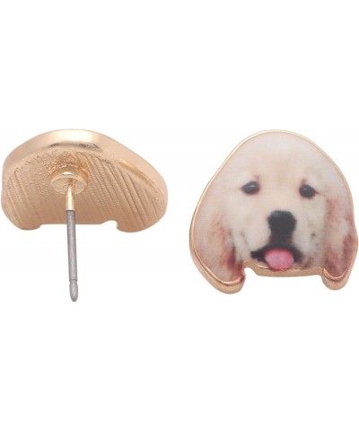 Golden Labrador Retriever Puppy Dog Stud Earrings Enamel From the Ginger Lyne Collection $10.70 Earrings