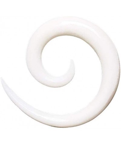 Organic White Buffalo Bone Spiral Taper 2GA $16.81 Body Jewelry