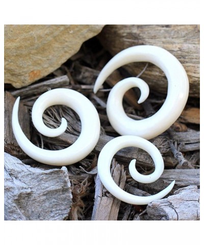 Organic White Buffalo Bone Spiral Taper 2GA $16.81 Body Jewelry