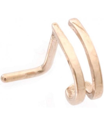 Double Hoop Nose Ring for Single Piercing 20 Gauge Sold Each Rose Gold IP 1.0 Millimeters $10.86 Body Jewelry