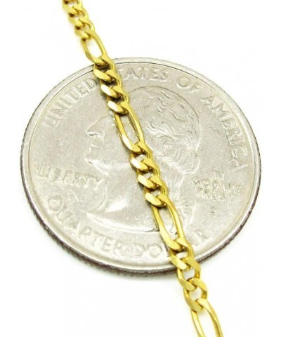 14K Yellow Gold 2.3mm Figaro Link Chain Necklace- Made In Italy- (Size 16" - 30") 16 $64.37 Others