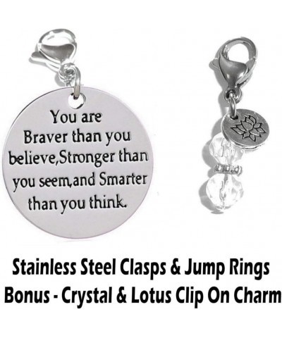 Clip On Charm, Build Your Own Bracelet, Bag, Purse, Handbag, Message, Inspirational, Keychain, Zipper Pull, Jewelry You Are B...