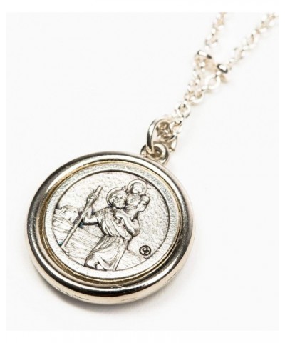 Protection Armor of Faith Necklace - with St. Christopher and Archangel Michael double-sided medallion with stationed chain $...