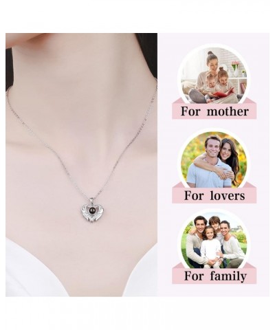 Custom Necklaces with Picture inside, Personalized Necklace for Women, Picture Necklace Personalized Photo, Projection I Love...