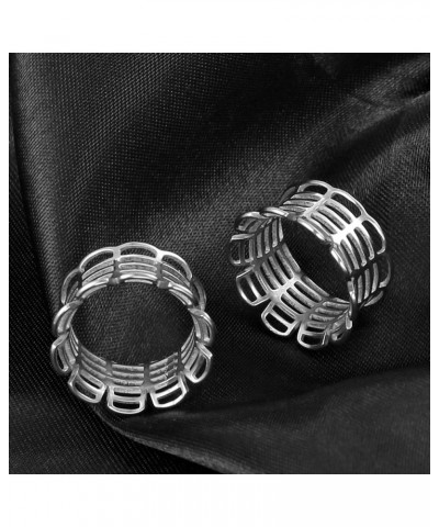 2PCS Hollow Geometry Ear Tunnels and Plugs for Stretched Ears Hypoallergenic 316 Stainless Steel Ear Gauges for Ear 8mm-25mm ...