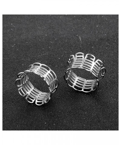 2PCS Hollow Geometry Ear Tunnels and Plugs for Stretched Ears Hypoallergenic 316 Stainless Steel Ear Gauges for Ear 8mm-25mm ...