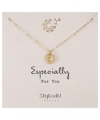 Initial Necklaces for Women 14k Gold Filled Personalized Letter Necklace Tiny A-Z Pendant Necklace for Christmas, Birthday Gi...