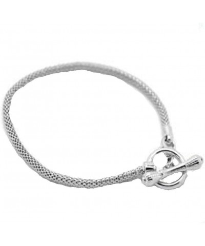 Silver Tone Toggle Clasp Bracelet,9 Inches $8.69 Bracelets