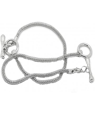 Silver Tone Toggle Clasp Bracelet,9 Inches $8.69 Bracelets