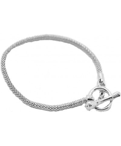 Silver Tone Toggle Clasp Bracelet,9 Inches $8.69 Bracelets