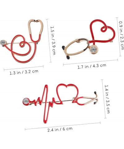 6 Pcs Stethoscope Brooch for Pinning Ceremony Corsage Brooch Pin Pin Stethoscope Pin Badge Mini Brooches mediumx4pcs As Shown...