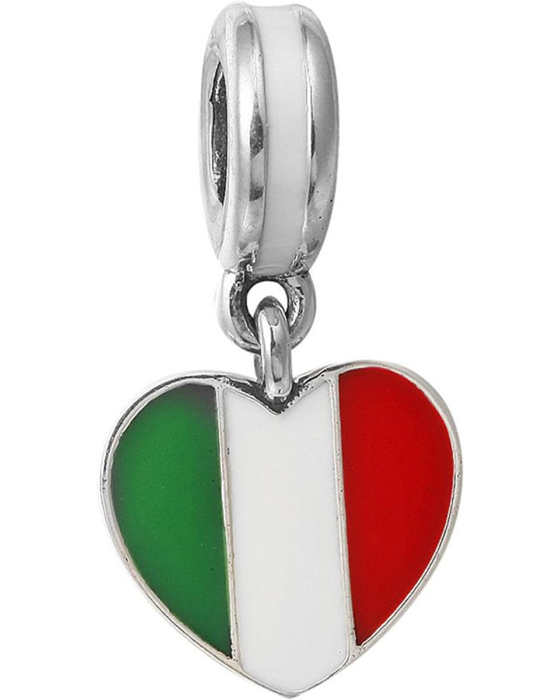 Best Wing Jewelry "Italy Flag on Heart" Charm Bead $7.39 Bracelets