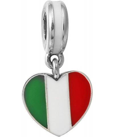 Best Wing Jewelry "Italy Flag on Heart" Charm Bead $7.39 Bracelets