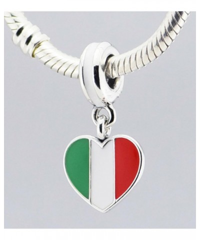 Best Wing Jewelry "Italy Flag on Heart" Charm Bead $7.39 Bracelets