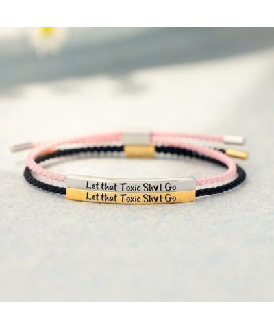 Remember Who The F You Are Motivational Tube Bracelet For Women, Adjustable Hand Bradied Wrap Stainless Steel To My Daughter/...