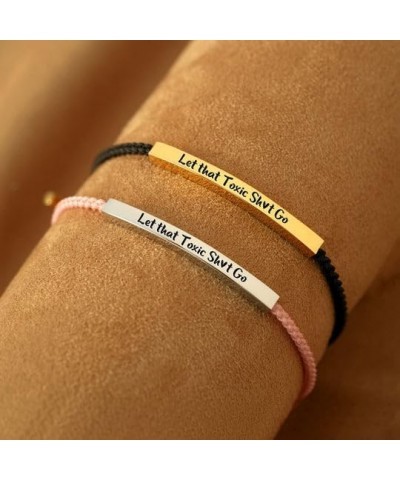 Remember Who The F You Are Motivational Tube Bracelet For Women, Adjustable Hand Bradied Wrap Stainless Steel To My Daughter/...