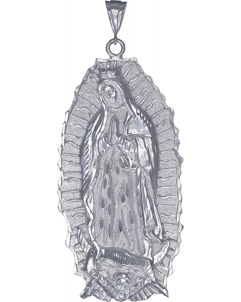 Huge Sterling Silver Virgin Mary Pendant Necklace X Large 4.3 Inches Heavy 42.7g $103.70 Necklaces