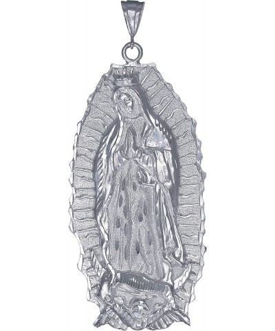 Huge Sterling Silver Virgin Mary Pendant Necklace X Large 4.3 Inches Heavy 42.7g $103.70 Necklaces