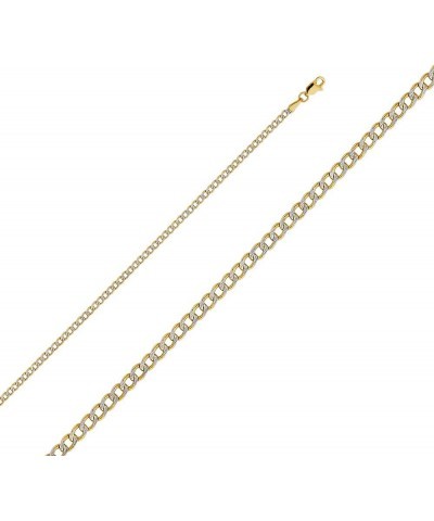 14K Hollow Gold Cuban Link Curb Chains (Select Options) 16 Inches White And Yellow Gold $124.20 Necklaces