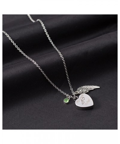 Cremation Jewelry for Ash Angel Wing Birthstone Urn Necklace for Men Memorial Keepsake Pendant July $18.75 Necklaces