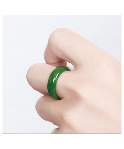 Green Jade Ring for Women Good Luck Jade Ring Green Crystal Jade Rings Jewelry for Teen Girls Size 6-10 Green: 7 $8.24 Rings