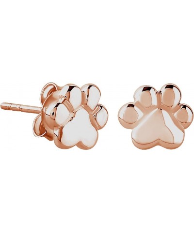 Sterling Silver XS Tiny Paw Stud Earrings 2. SS PVD Coated Rose Gold $10.19 Earrings