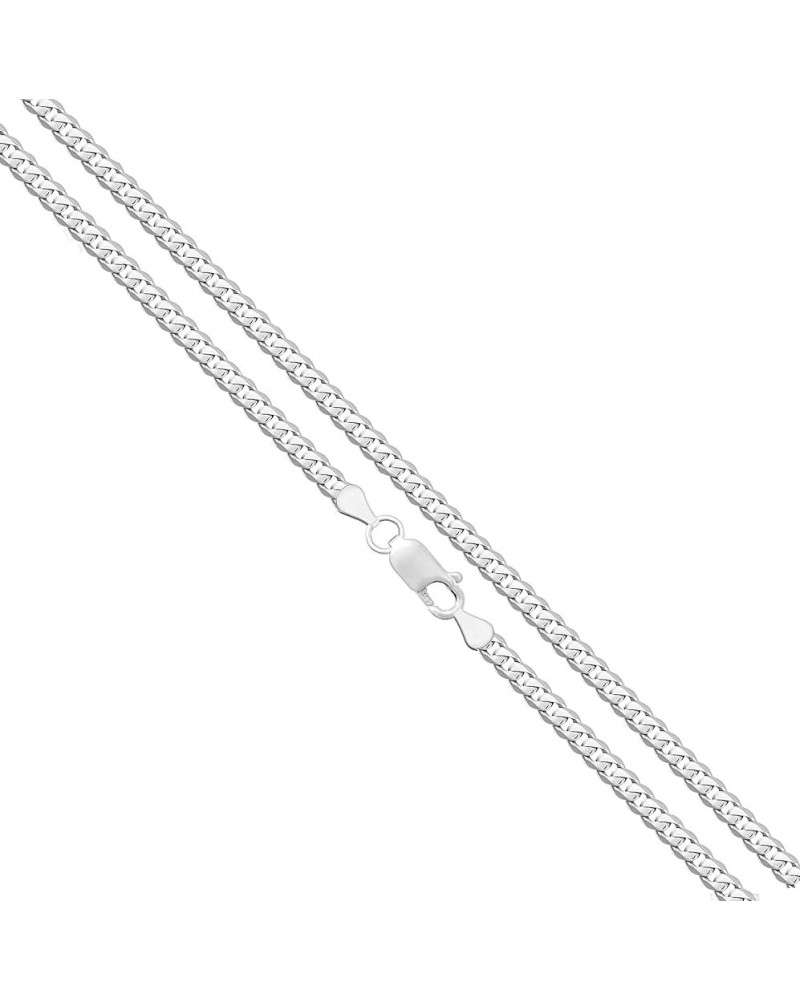 Solid 925 Sterling Silver Curb Chain Necklace, Sizes 2.2mm - 9.5mm 24in, 4mm Curb Chain $40.70 Necklaces