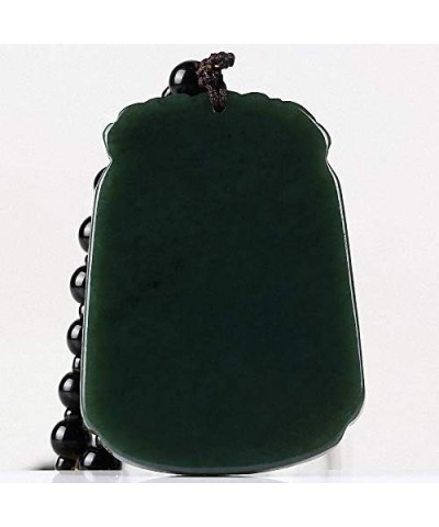 China Natural Hetian Green Jade Nephrite Carved Fengshui Zodiac Dragon Beast Pendant Amulet Dragon 9 $27.29 Necklaces