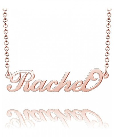 Name Necklace Personalized Gold Custom Name Plate Necklace Sterling Silver Rachel-Rose Gold $19.37 Necklaces