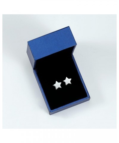 925 Sterling Silver Star Stud Earrings 5mm-10mm Options, Stars Studs Brushed Finish Design Hypoallergenic Jewelry 6mm $8.75 E...