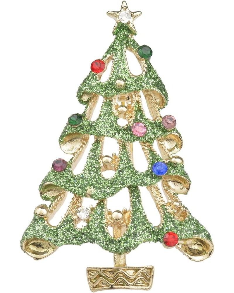 Christmas Tree Brooch Pin for Women Girls Crystal Rhinestone Enamel Pearl Brooches and Pins Vintage Christmas Brooch Pins Fas...