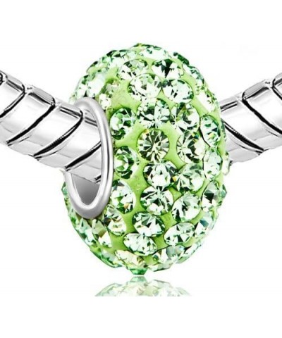 925 Sterling Silver Birthday Gifts Simulated Birthstone Charms Bead For Bracelet X8 $7.27 Bracelets