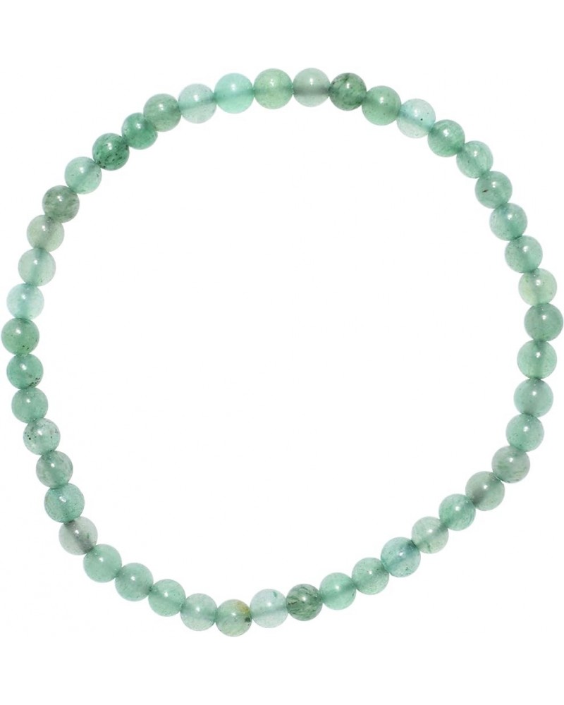 Charged Premium Natural Crystal 4mm Bead Bracelet + Moroccan Selenite Charging Crystal Green Aventurine $10.79 Bracelets