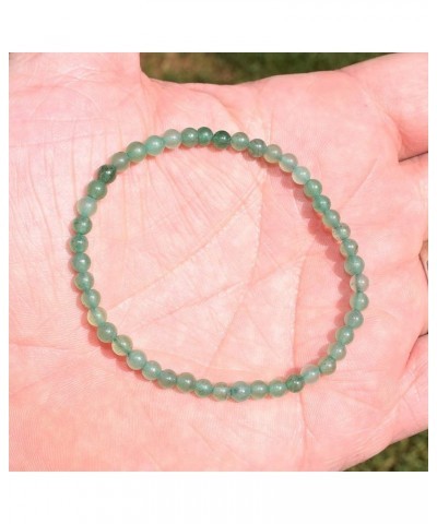 Charged Premium Natural Crystal 4mm Bead Bracelet + Moroccan Selenite Charging Crystal Green Aventurine $10.79 Bracelets