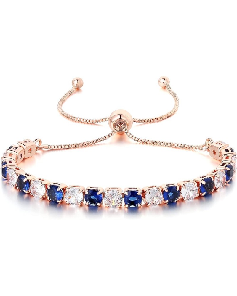 Tennis Bracelets for Women Cubic Zirconia Bracelet in Silver/Gold/Rose gold Adjustable Bracelet in Size 3-9inch Fashion Jewel...