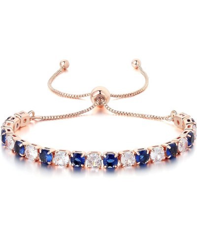 Tennis Bracelets for Women Cubic Zirconia Bracelet in Silver/Gold/Rose gold Adjustable Bracelet in Size 3-9inch Fashion Jewel...