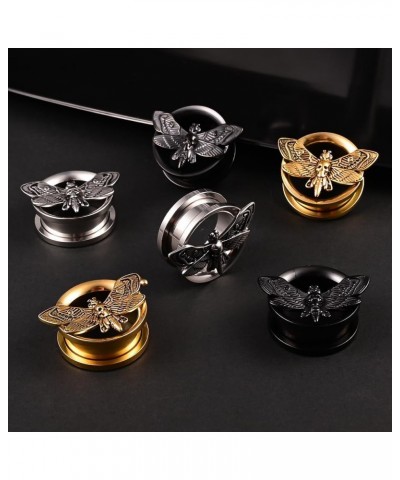 2 PCS Stainless Steel Skull Butterfly Plugs and Tunnels Ear Gauge Stretcher Plug Jewelry Piercing Gauges 8mm-19mm 19mm(3/4") ...