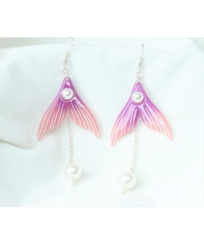 Genshin Impact Earrings - Venti's Cecilia Flower & Kokomi Mermaid Earrings Ideal for Women Girls Daily Wear | Anime Cosplay J...