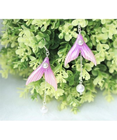 Genshin Impact Earrings - Venti's Cecilia Flower & Kokomi Mermaid Earrings Ideal for Women Girls Daily Wear | Anime Cosplay J...