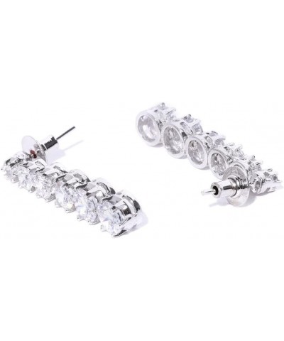 Women's American Diamond Silver Plated Ethnic Jewellery Set Style2 $23.38 Jewelry Sets