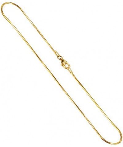 14k Gold over Italian Sterling Silver Vermeil 1mm Snake Chain Diamond-Cut Necklace 22 Inch $15.07 Others