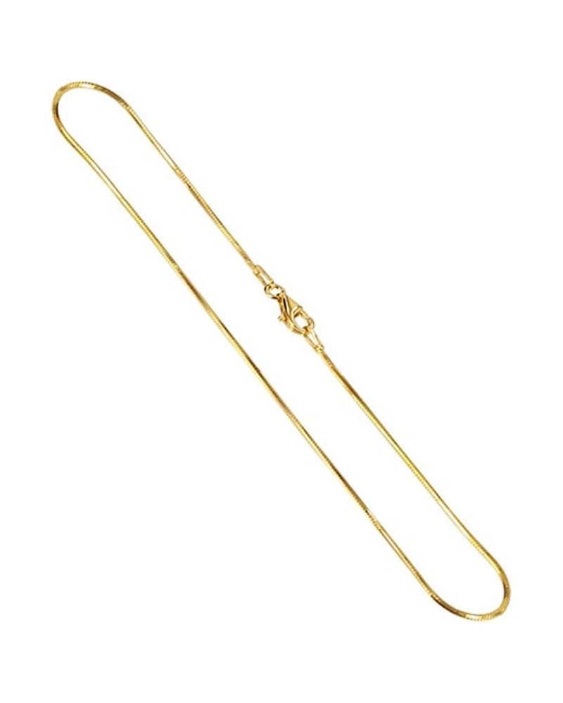 14k Gold over Italian Sterling Silver Vermeil 1mm Snake Chain Diamond-Cut Necklace 22 Inch $15.07 Others