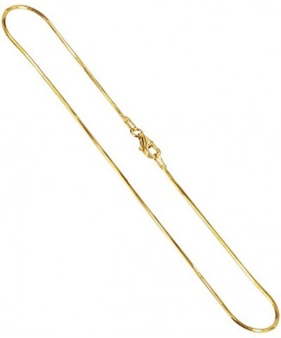 14k Gold over Italian Sterling Silver Vermeil 1mm Snake Chain Diamond-Cut Necklace 22 Inch $15.07 Others