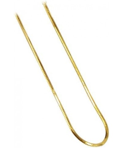 14k Gold over Italian Sterling Silver Vermeil 1mm Snake Chain Diamond-Cut Necklace 22 Inch $15.07 Others