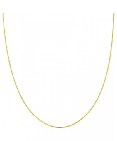 14k Gold over Italian Sterling Silver Vermeil 1mm Snake Chain Diamond-Cut Necklace 22 Inch $15.07 Others