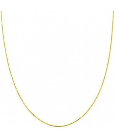 14k Gold over Italian Sterling Silver Vermeil 1mm Snake Chain Diamond-Cut Necklace 22 Inch $15.07 Others