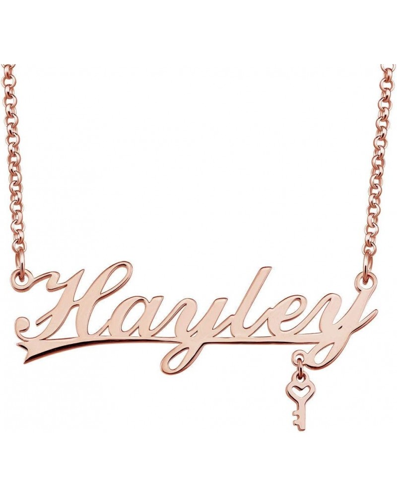 Personalized Name Necklace Rose Gold Customized Pendant Costom Hayley $10.79 Necklaces