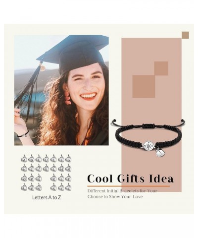 Graduation Gifts for Her 2024 Initial Bracelets for Women Teen Girls Heart Letter Charm Birthday Grads High School College Gr...